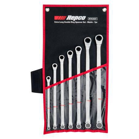 Repco 7 Piece Extra Long Double Ring Spanner Set RTK3537