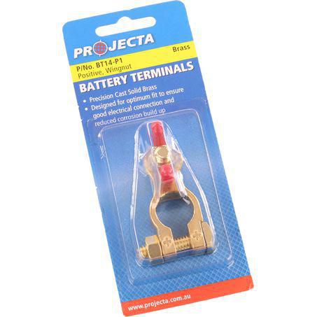 PROJECTA Battery Terminal Brass Wingnut Positive 1pk