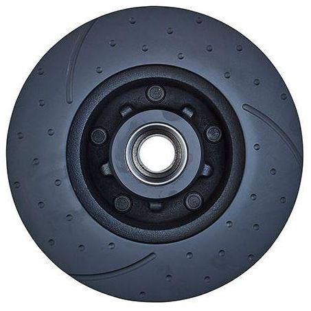 RDA Brakes Slotted & Dimpled Disc Brake Rotor Pair Vented 277mm RDA14D