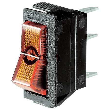 Narva Rocker Switch Off/On SPST Amber Illuminated (Contacts Rated 20A @ 12V)