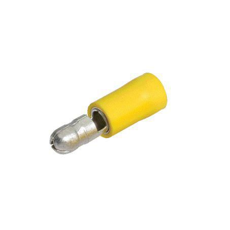 Narva Crimp Terminal Male Bullet Yellow Insulated 5mm - 8 Pce