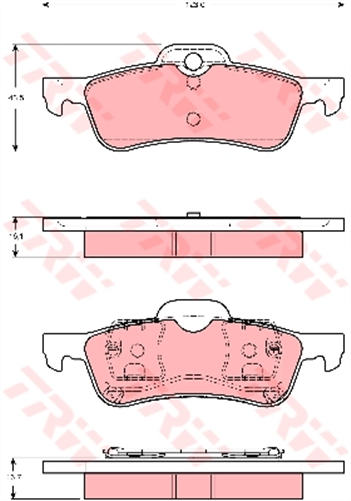 TRW Brake Pad Set (DB1501)