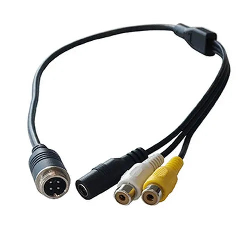 AVS 4-Pin Male to RCA Female Camera Adapter – Vehicle Monitor Connection Cable