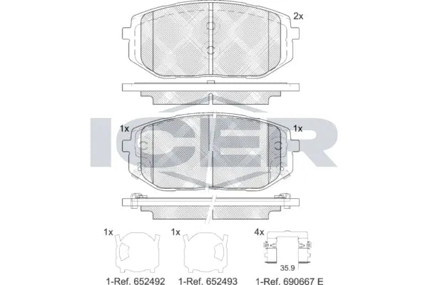 Front Brake Pads - 182429