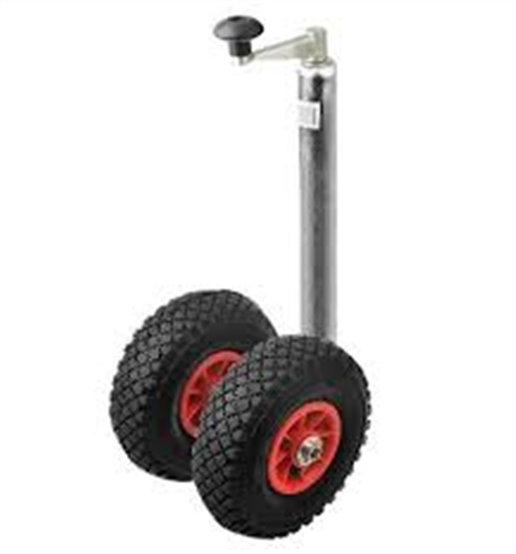 CM TRAILER JOCKEY WHEEL - TWIN TYRE