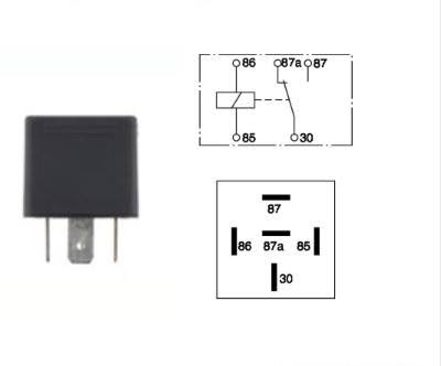 Bosch Mini Relay 12V Change Over 30/20A - 0986332401