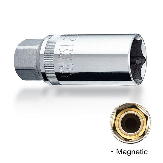 TOPTUL SOCKET SPARK PLUG MAGNETIC 3/8DR 16MM - BAAT1216