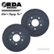 Slotted & Dimpled Disc Brake Rotor Pair Vented 295mm RDA7975D