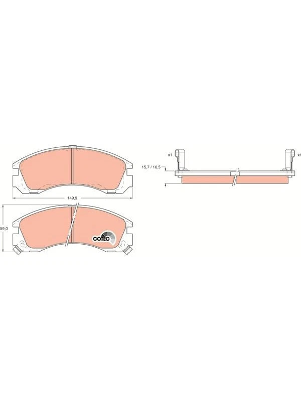 DTEC Brake Pad Set (DB1223) GDB1126DT