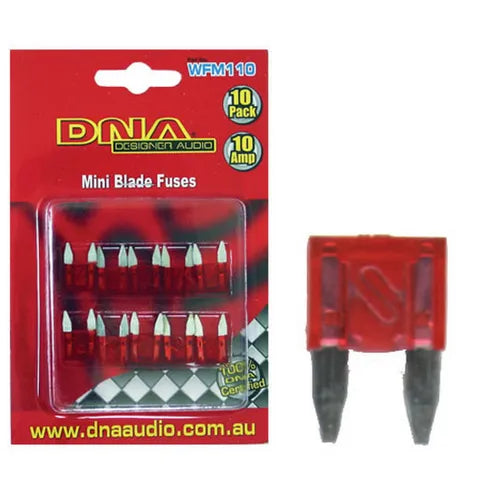 Mini Blade Fuses | 10 Amp ATM (10-Pack)