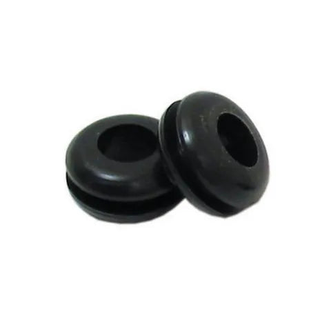 6.4mm Black Rubber Wire Grommets - 50 Pack | Panel Hole Cable Seal