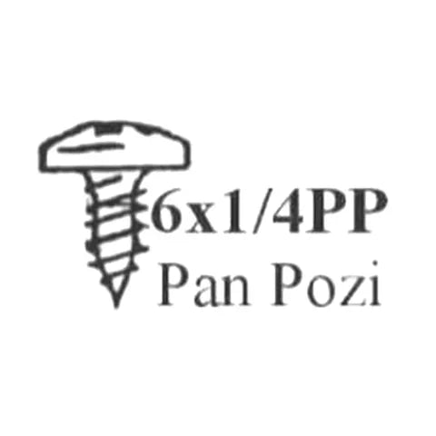 #6-32 x 1/4" Pan Head Pozidriv Self-Tapping Screw | Black Oxide | Box of 100