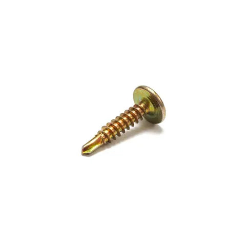 #8 x 12mm Gold Button Head Self-Drilling Screws | Zinc Plated (Pack of 100)