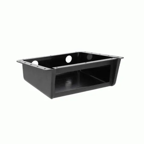 Universal Single DIN Under-Dash Radio Mounting Kit (Black) | Suspended Head Unit Housing