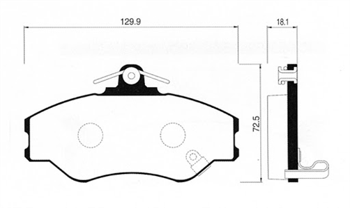 HI-Q FRONT BRAKE PAD SET-HYUNDAI H100 58101-4BA00