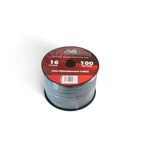 EDS EBS-16-100M 16 Gauge CCA Speaker Cable | Grey | 100 Metre Roll