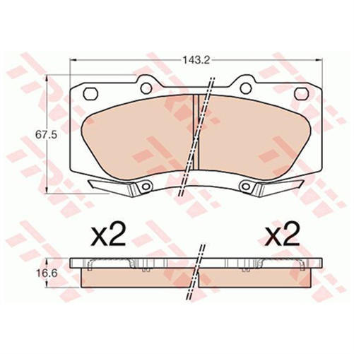 TRW Brake Pad Set (DB2221)