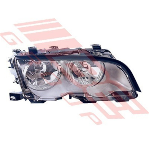 HEADLAMP - R/H - GREY REFLECTOR - BMW 3'S E46 2D 1998