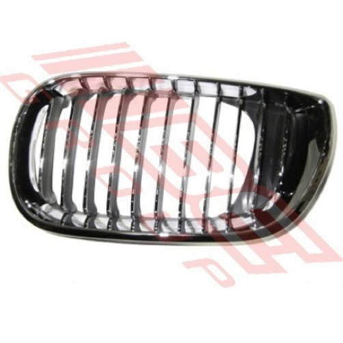 GRILLE - R/H - CHRM/BLACK - W/CHROME FRAME - BMW 3'S E46 4DR 2001-04 F