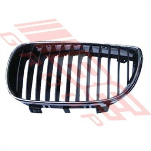 GRILLE - W/CHROME FRAME - BLACK - R/H - BMW 1'S E87 2004