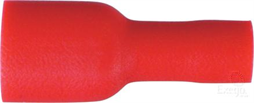 Crimp Terminal Female Blade Red Terminal Entry 6.3 x 0.8mm Vinyl 100 P