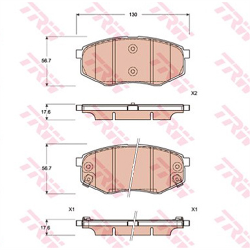 Brake Pad Set (DB2072)