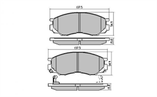 FRONT DISC BRAKE PADS - MITSUBISHI L300/L401 DB1297 UC