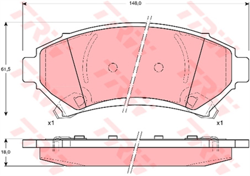 Brake Pad Set (DB1823)