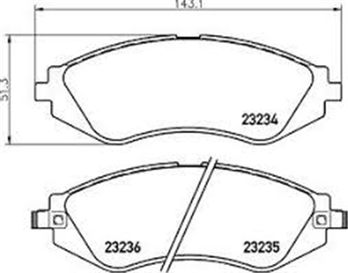 FRONT DISC BRAKE PADS - HOLDEN EPICA CERAMIC 07-