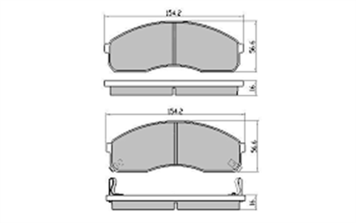 FRONT DISC BRAKE PADS - KIA CARNIVAL PREGIO 00-06