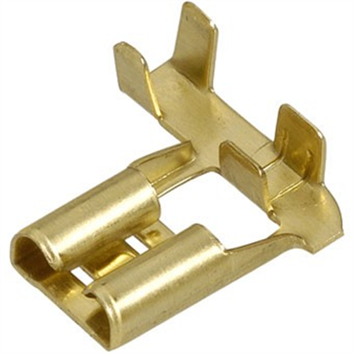 Crimp Terminal Flag Female Blade Brass Terminal Entry 6.3 x 2.1mm Non