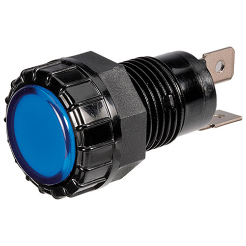 Pilot Light LED Blue 12V Blade Terminals