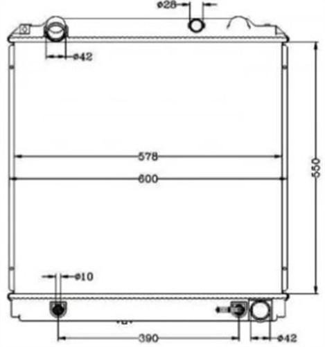 KJ-12379A-PA36 - RADIATOR TOYOTA COASTER HDB50/51 97&gt; AUTO