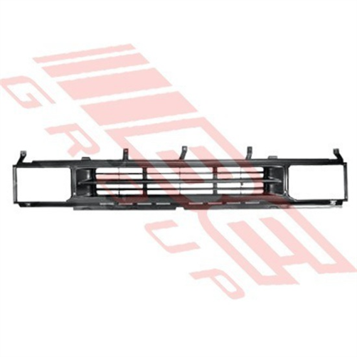 GRILLE - SILVER & BLACK - LARGE H/L - NISSAN NAVARA/TERRANO 1990-95