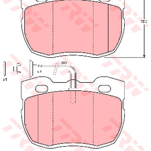 Brake Pad Set Inc. Wear Sensor (DB1176)