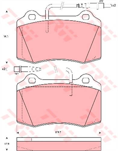 Brake Pad Set Inc. Wear Sensor (DB2011)