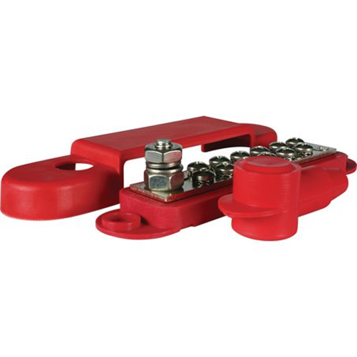 240V Bus Bar 12 Terminals - Red