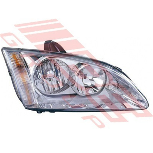 HEADLAMP - R/H - CHROME - ELECTRIC/MANUAL - FORD FOCUS 2005-07