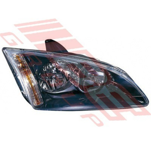 HEADLAMP - R/H - BLACK - ELECTRIC/MANUAL - FORD FOCUS 2005-07