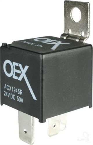 Mini Relay 24V Normally Open 50A - Resistor Protected