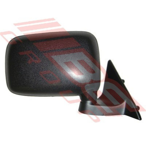 DOOR MIRROR - R/H - CORNER MOUNTED - BLK - MAZDA B SERIES 1986