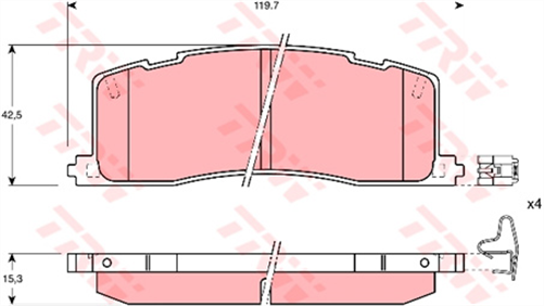 DTEC Brake Pad Set (DB1213)