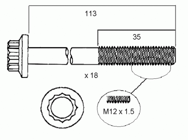 HEAD BOLT SET HBS012