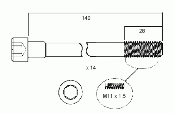 Cylinder Head Bolt Set HBS083