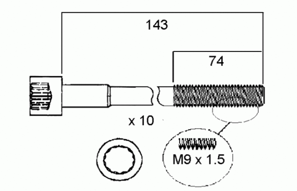 Cylinder Head Bolt Set HBS151