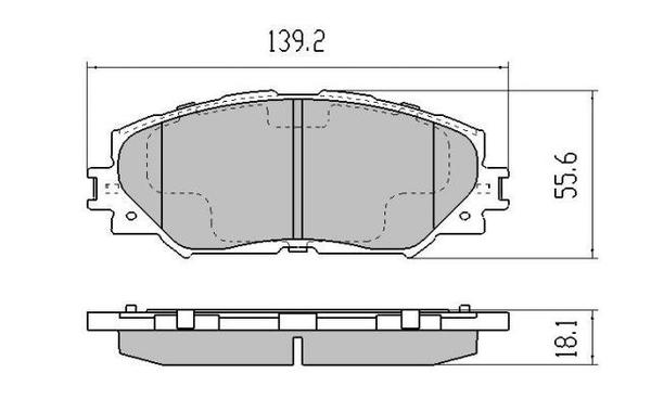 DB1802 E FRONT DISC BRAKE PADS - TOYOTA RAV 4 06- 275MM DISC