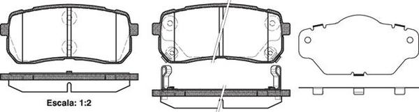 REAR DISC BRAKE PADS - KIA CARNIVAL  06-