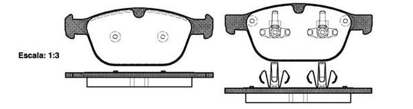 FRONT DISC BRAKE PADS - VOLVO XC60 08-