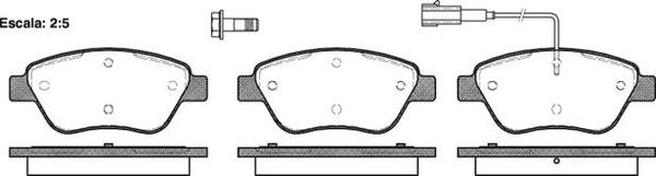 FRONT DISC BRAKE PADS - FIAT STILO 1.2 1.6 16V  01-