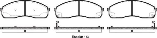 FRONT DISC BRAKE PADS - KIA CARNIVAL 2.5 V6  01- DB1489 E